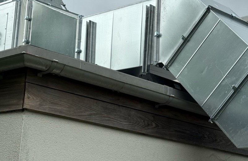 Rooftop kitchen extract fan and ductwork in Broadstairs