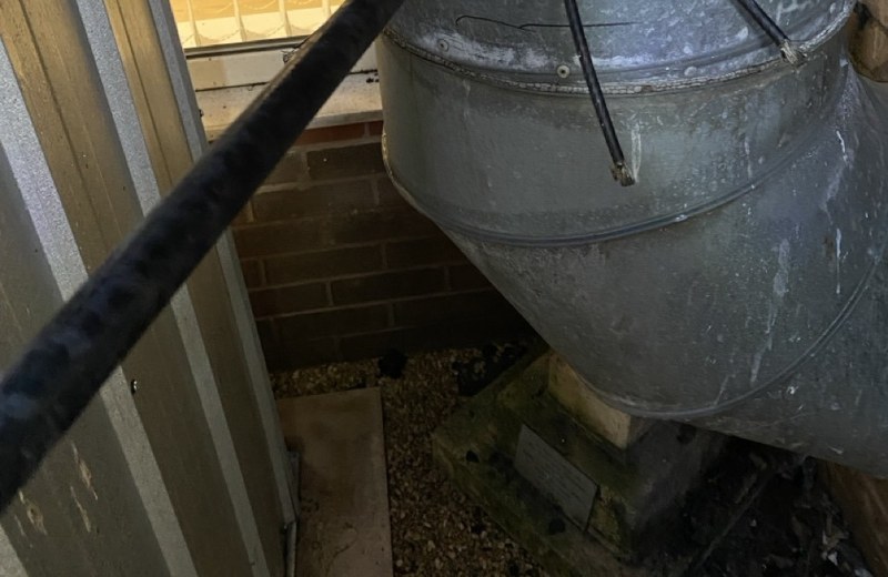 Rooftop kitchen extract fan and ductwork in Cradley Heath
