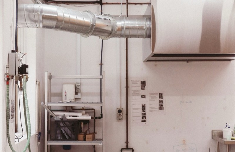 Rooftop kitchen extract fan and ductwork in Dover