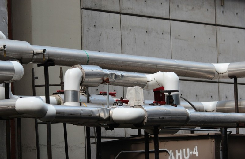 Rooftop kitchen extract fan and ductwork in Loughborough