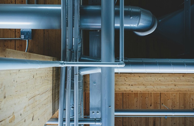 Rooftop kitchen extract fan and ductwork in Milford Haven