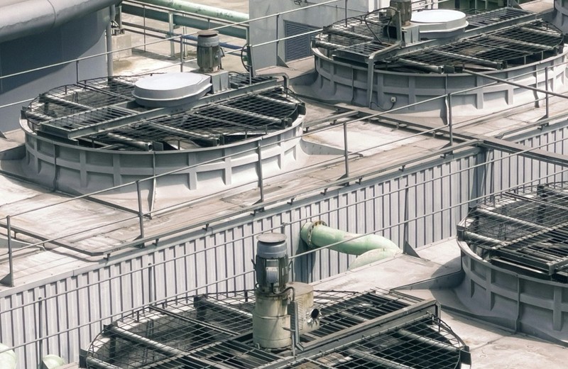 Rooftop kitchen extract fan and ductwork in Paignton