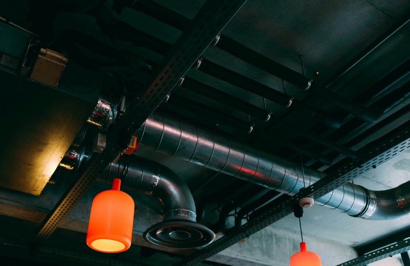 Rooftop kitchen extract fan and ductwork in Scunthorpe