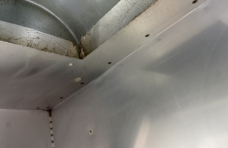 Rooftop kitchen extract fan and ductwork in Stamford