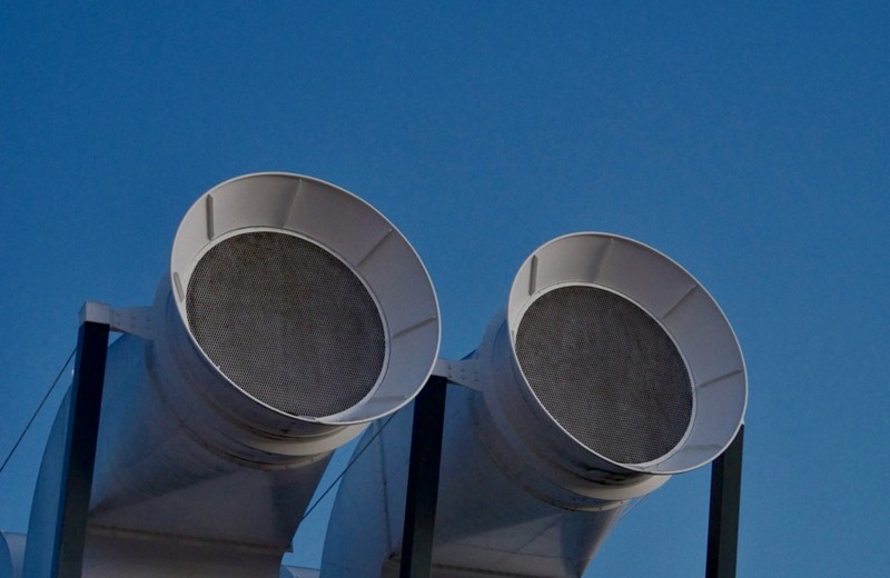 Rooftop kitchen extract fan and ductwork in Thundersley
